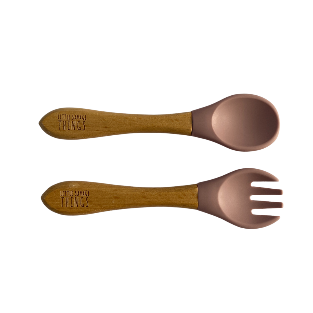 Wooden Sili Fork & Spoon Set