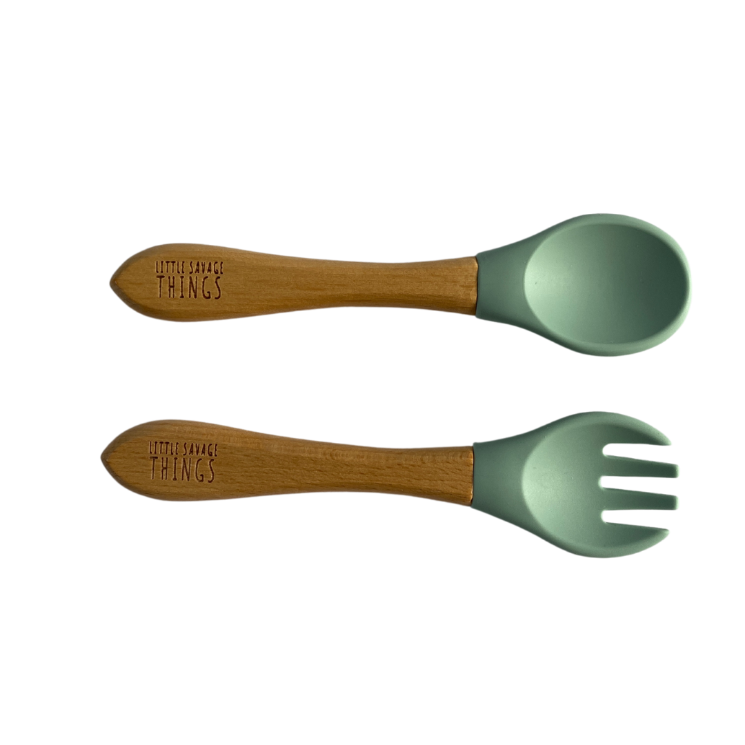 Wooden Sili Fork & Spoon Set