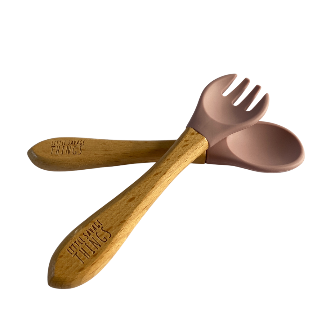 Wooden Sili Fork & Spoon Set