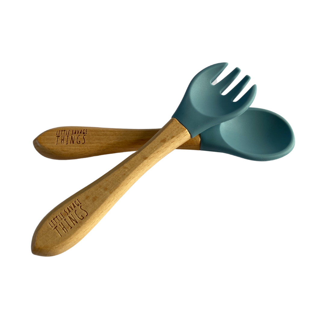 Wooden Sili Fork & Spoon Set