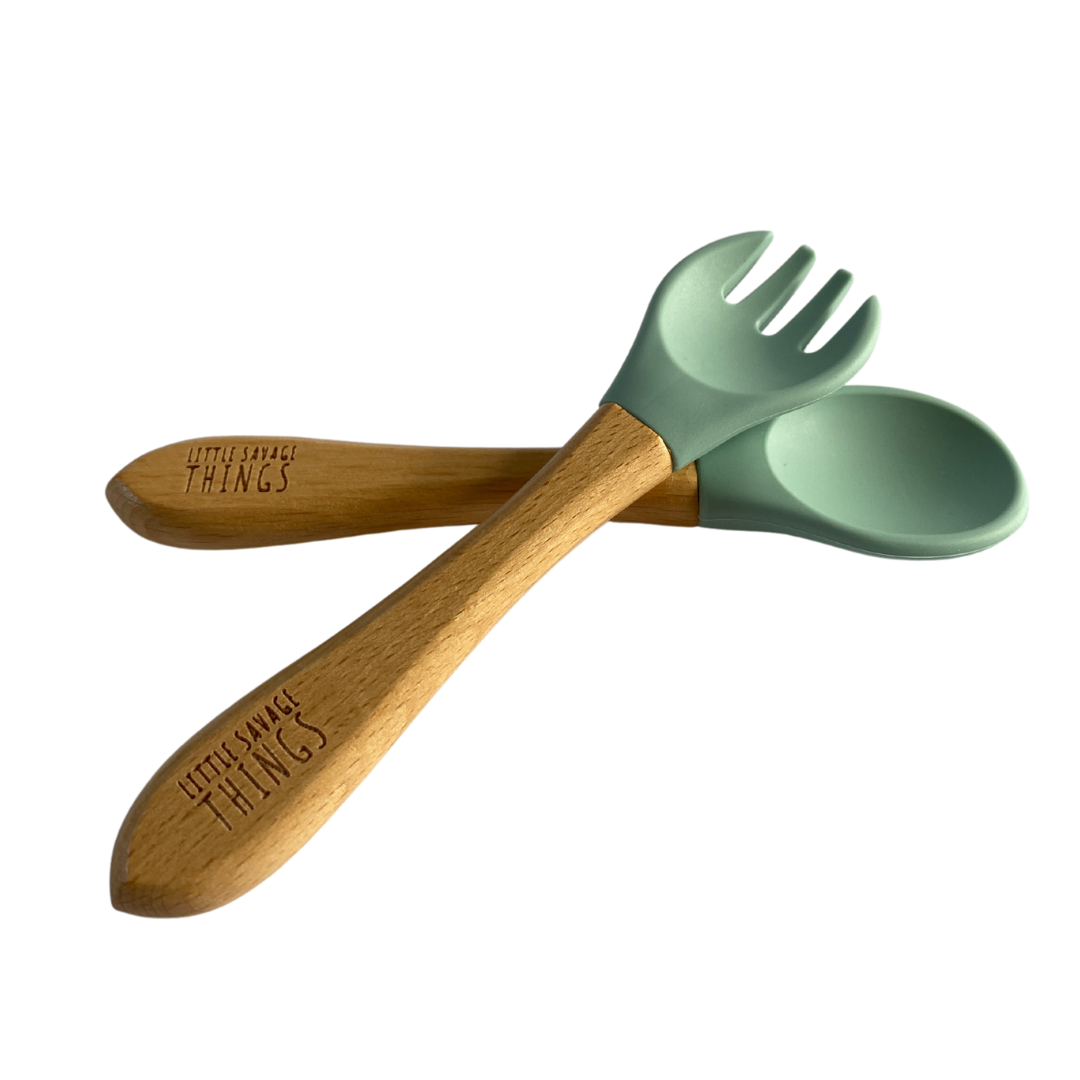 Wooden Sili Fork & Spoon Set